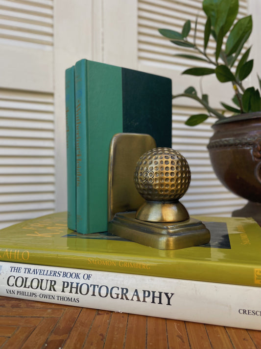 Vintage Sarsaparilla 1991 Heavy Brass Golf Ball Single Bookend